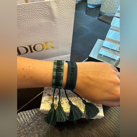 Christian Dior Friendship J’Ador Bracelets Set Of Two Canvas Pre-Owned - Picture 2 of 12